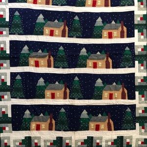 Quilt Blanket “No Place Like Home” Design Detailed Handmade Stitched 4’x5’